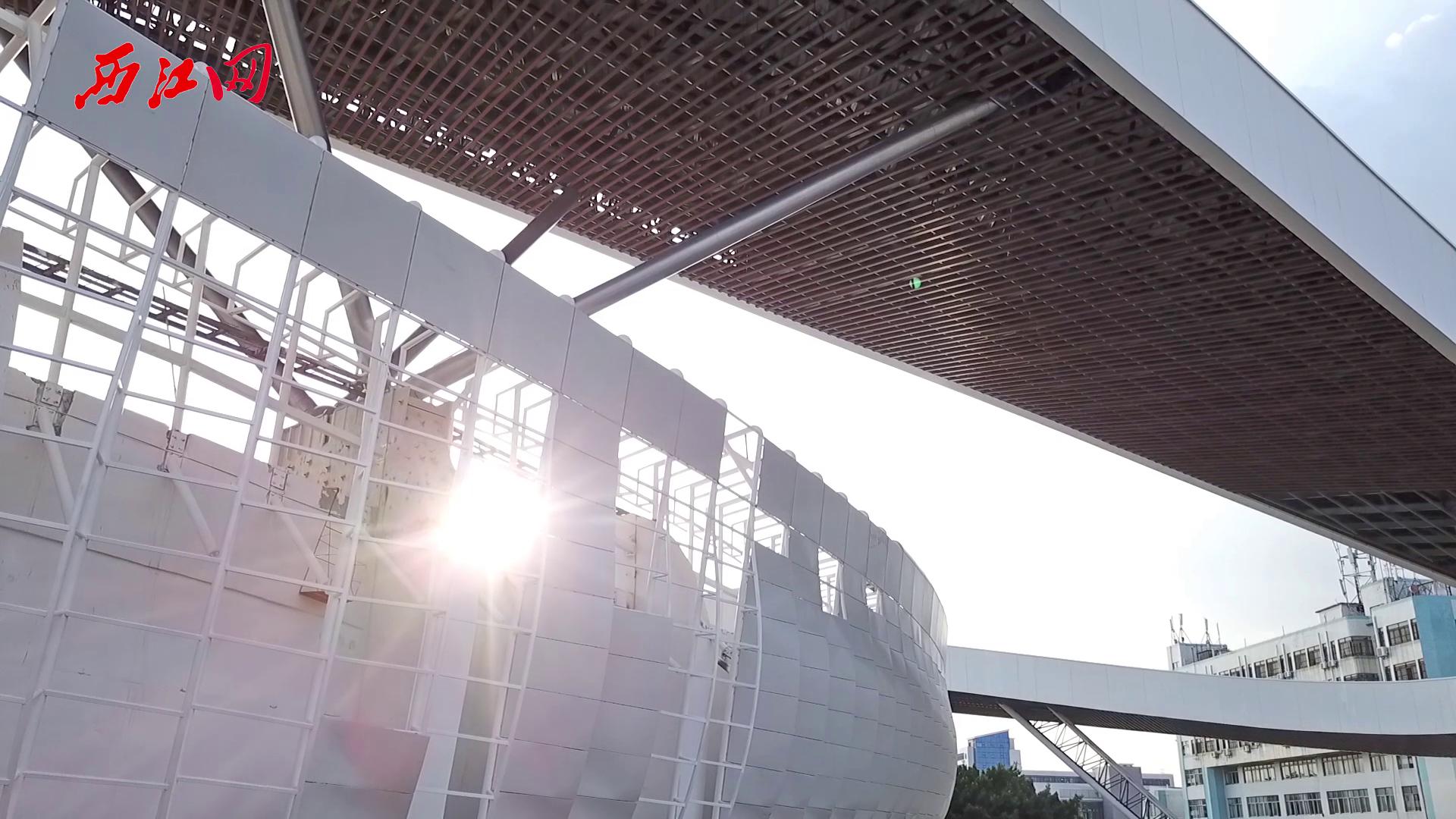 鳥瞰肇慶體育中心升級改造進展